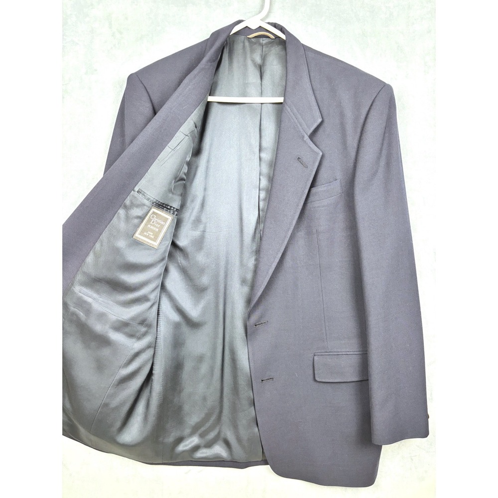 Christian Dior Monsieur Navy Blue Wool Blazer Gold Crest Buttons USA Made 42R